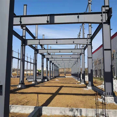 Q235 / Q355 Carbon Structural Steel Prefab Steel Workshop Construction