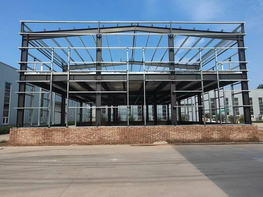 Double Storey Q235B Q345B Metal  Steel Prefab Buildings Anti Corrosion
