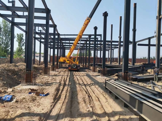 Sound Insulation Q345  Prefabricated Metal  Warehouse Steel Structure Building