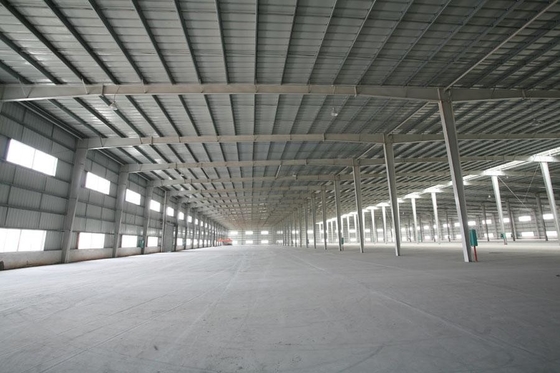 Earthquake Resistant Prefab Steel Warehouse Customize Logo And Slope Roof Buildings