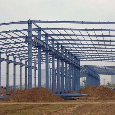 Prefabricated Steel H Frame Warehouse / Steel Structure Construction Building