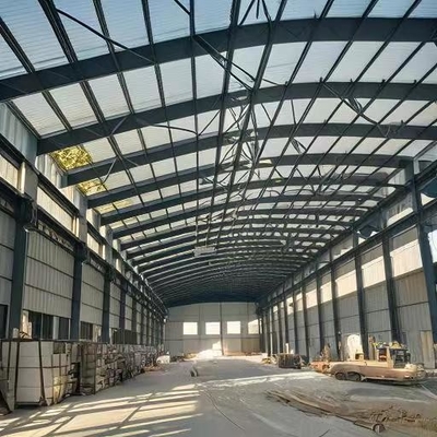 Prefab Metal Roofing Heavy Structural Steel Frame Construction Warehouse