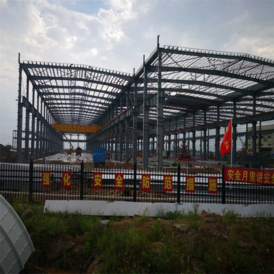 Q235 / Q355 Carbon Structural Steel Prefab Steel Workshop Construction