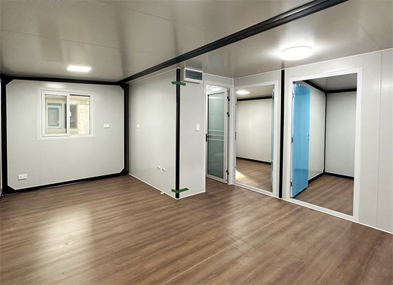 20-foot gray expanded container house with steel door for hotel