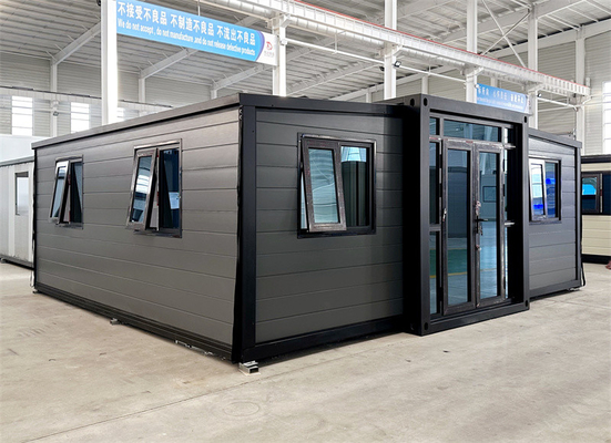 20-foot gray carved board expansion container house