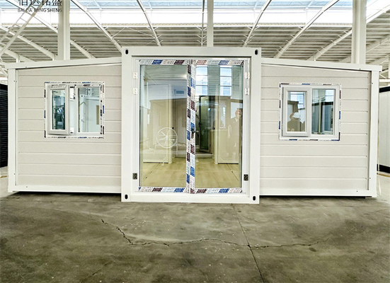 20-foot ivory white expanded container house with bathroom