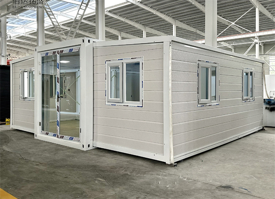 20-foot ivory white expanded container house with bathroom