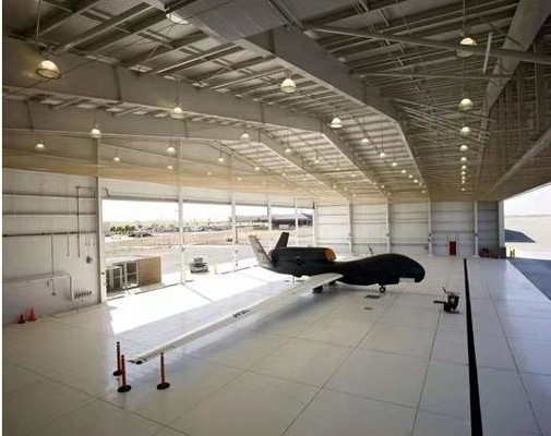 Customized Q235 Q345 Prefabricated Aircraft Hangars Single Storey