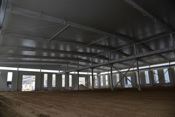 Custom Q345B Prefabricated Workshop Sheds H Beam Steel Frame Building