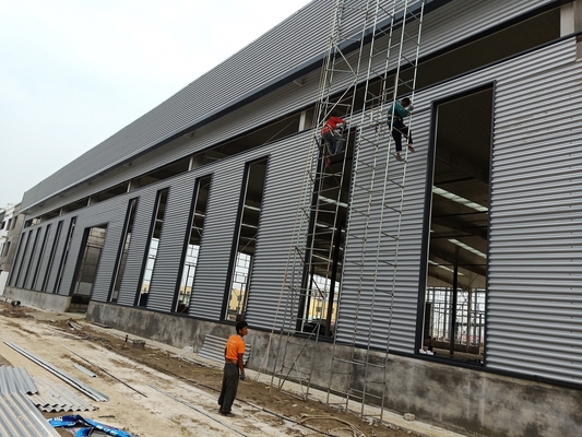 Colored Q345b Prefabricated Steel Warehouse