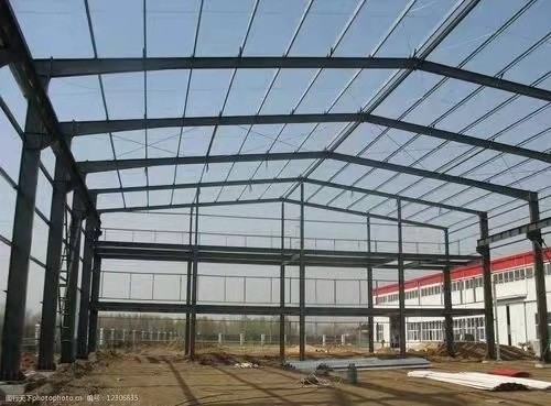 OEM Agricultural Industrial Steel Buildings Double Span Pre Engineered Shed