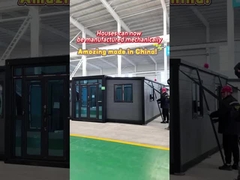 20-foot gray expanded container house with steel door for hotel