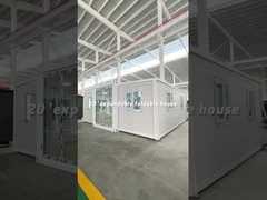 20-foot ivory white expanded container house with bathroom